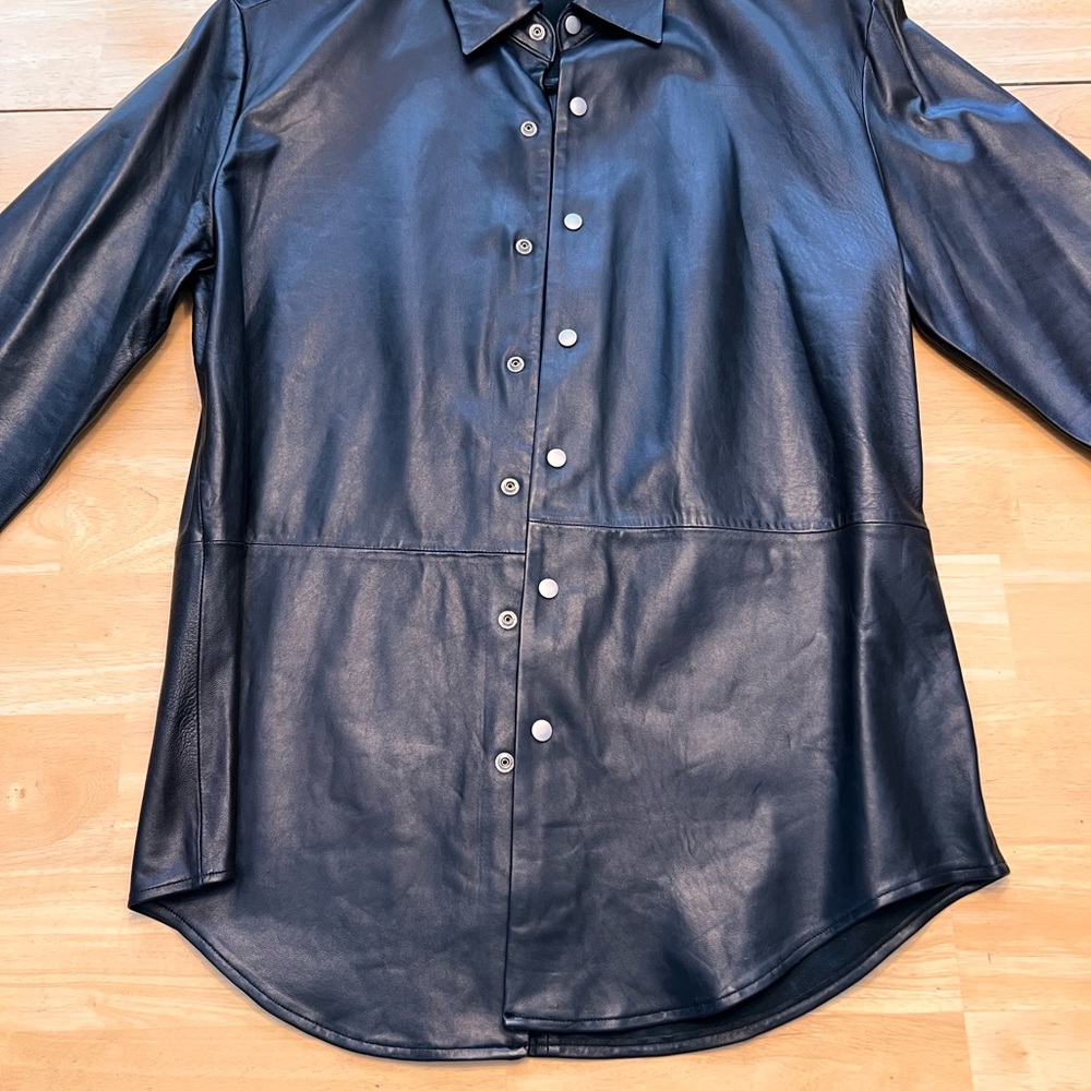 Banana Republic Black Leather Shirt